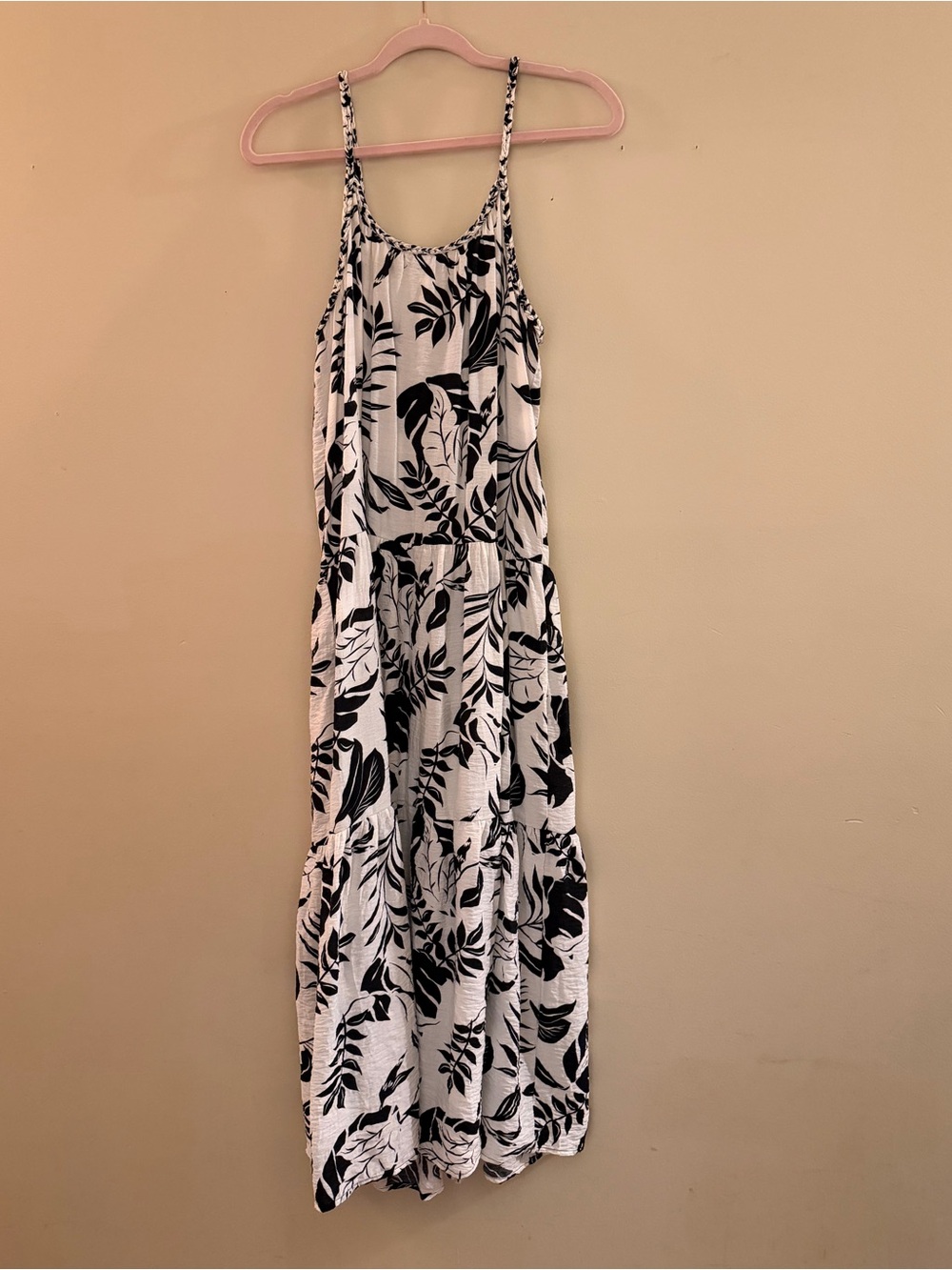 Harlow and Rose black and White Tropical print Beach Vacation sleeveless dress G - Picture 4 of 4